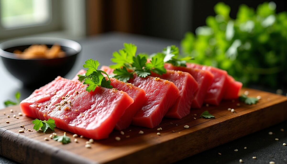 Tataki de bœuf : guide express pour une marinade savoureuse et une cuisson parfaite