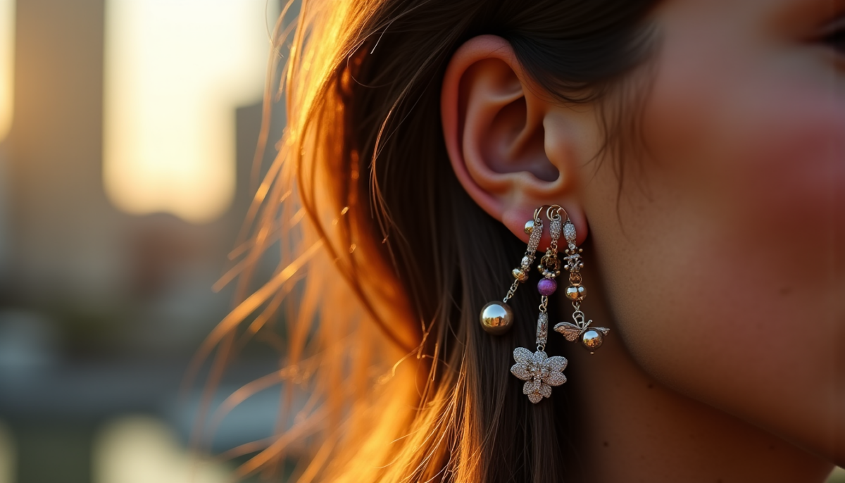 7 erreurs à éviter quand on porte plusieurs bijoux sur la même oreille