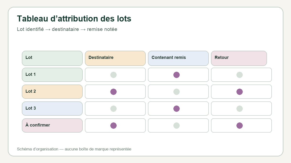 Partager une récolte de groseilles : attribuer les lots avant le départ